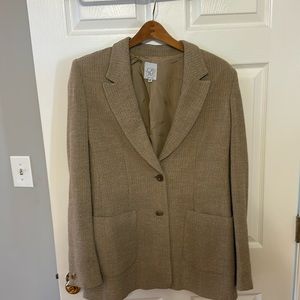 Joan & David tan lined jacket. Excellent condition!